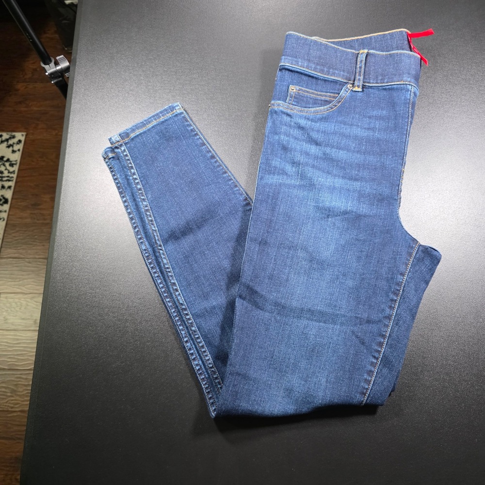 Spanx Midnight Shade Ankle Skinny Jeans High Rise Pull On 20342R Medium NWT